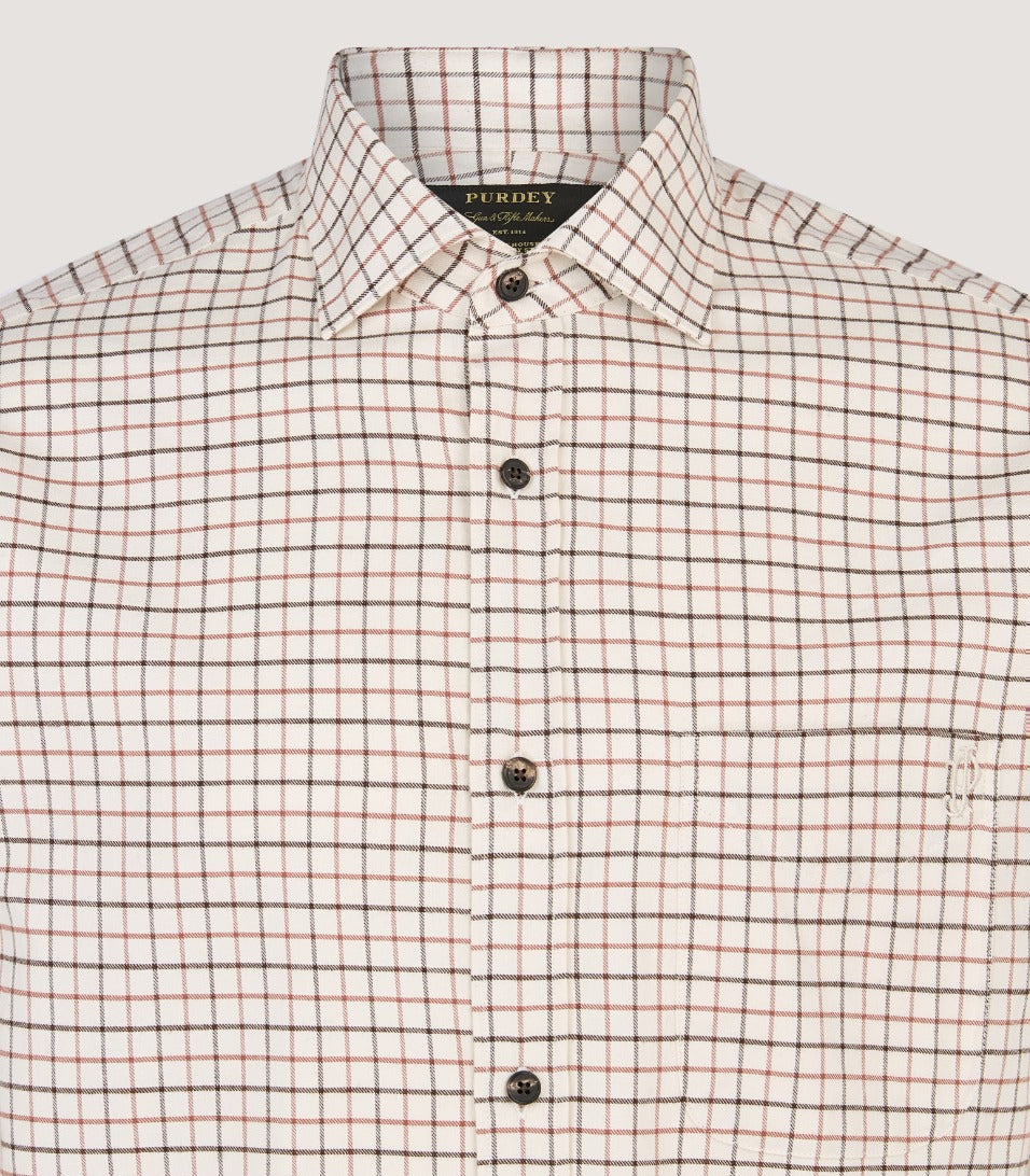 Men's Shooting Tattersall Shirt in Hazelnut