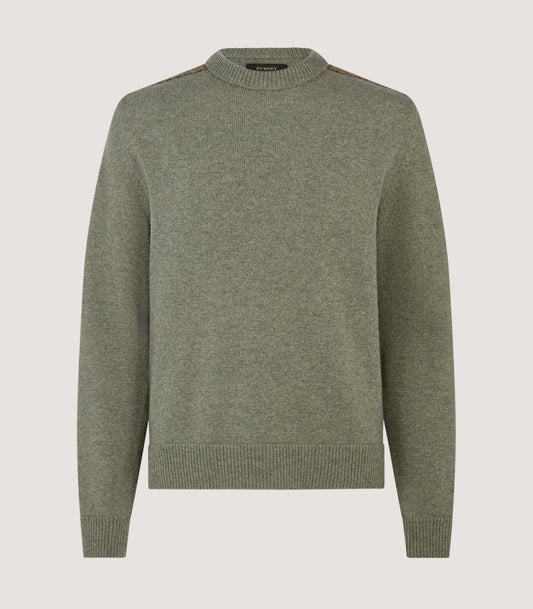 Men's Tom Purdey Round Neck Sweater in Moss