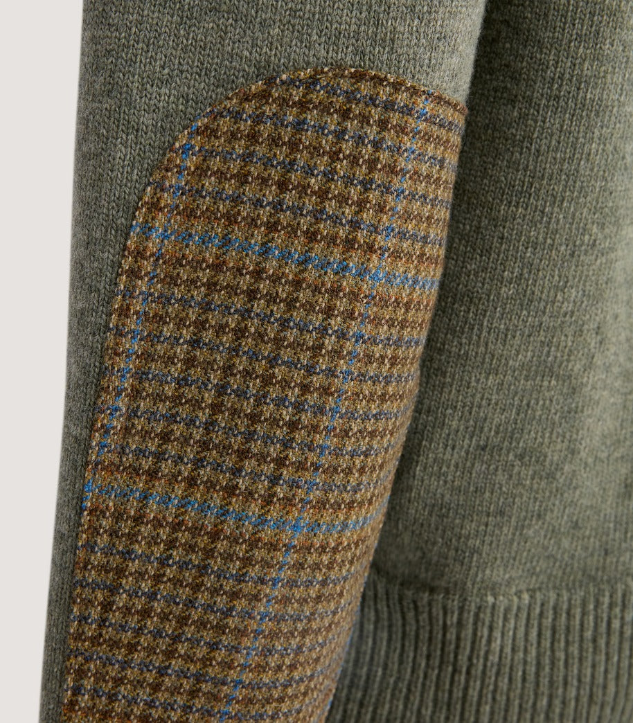 Men's Tom Purdey Round Neck Sweater in Moss