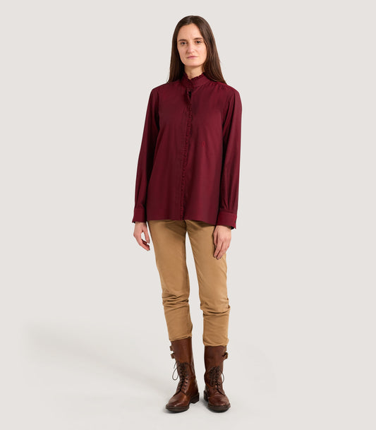 Women's Pie Crust Shirt in Audley Red