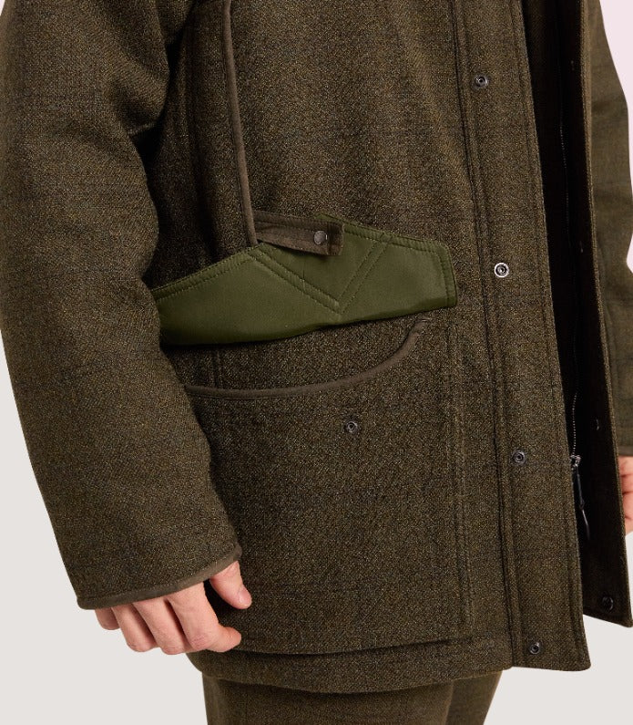 Men's Raglan Tweed Field Coat in Frederick Box Check