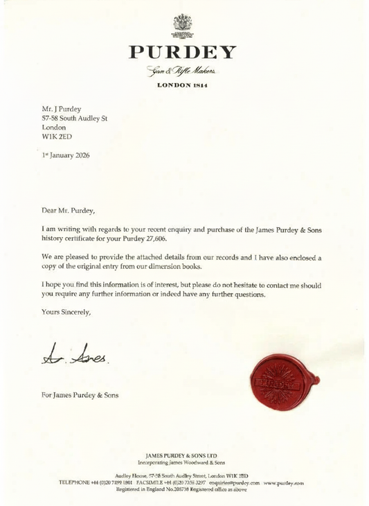 Deluxe History Certificate with Letter