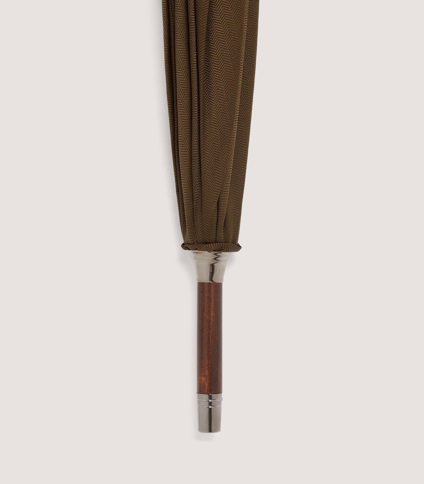 Solid Maple Herringbone Umbrella in Loden