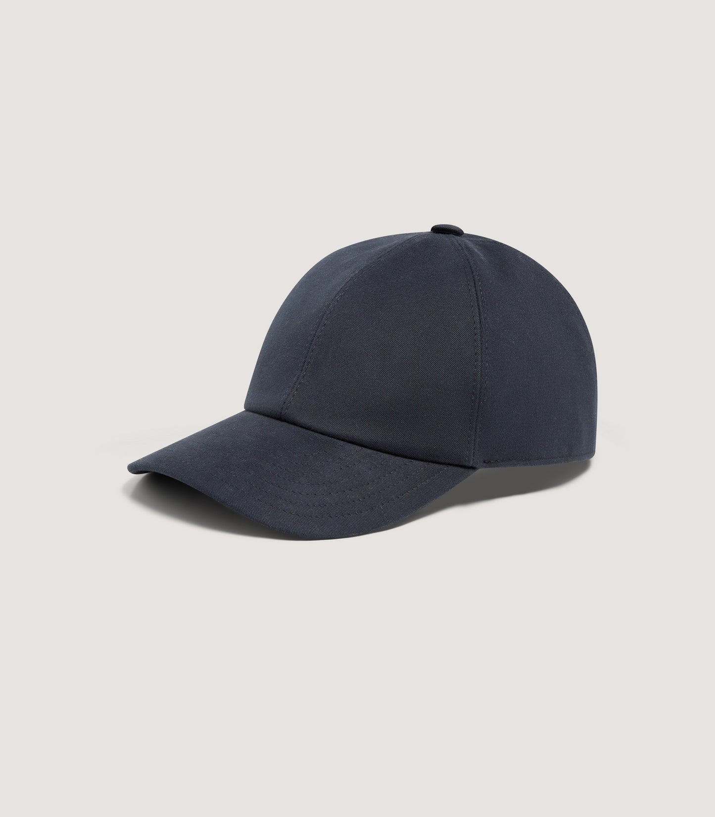 Brushed Cotton Baseball Cap in Navy