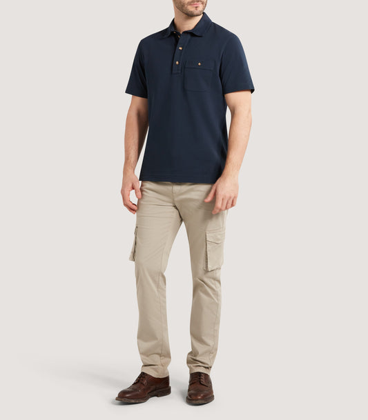 Men's Short Sleeve Polo Shirt in Midnight