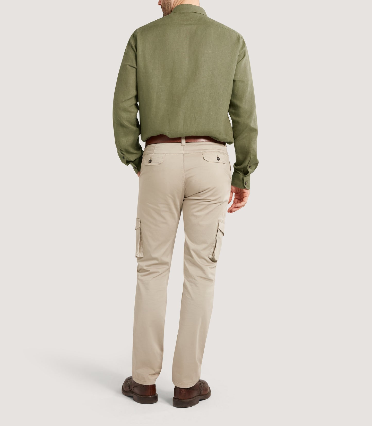 Men's Utility Pocket Shirt in Khaki Green