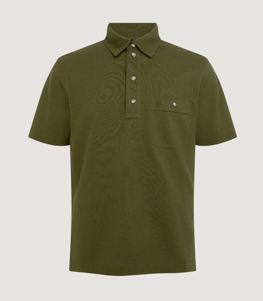 Men's Short Sleeve Polo Shirt in Loden