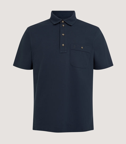 Men's Short Sleeve Polo Shirt in Midnight