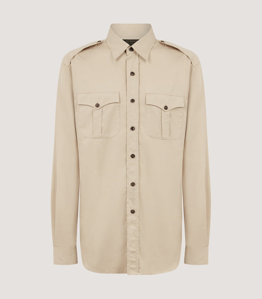 Men's Tencel Khartoum Shirt in Stone