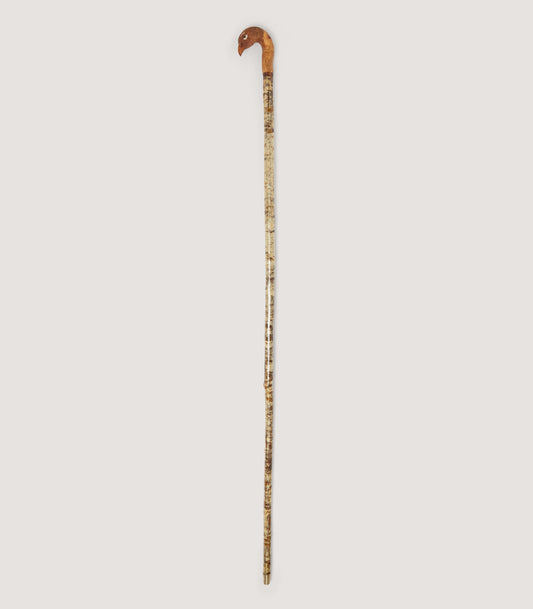 Hand Carved Hen Pheasant Head Walking Stick