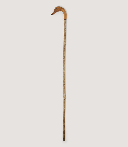 Hand Carved Mallard Duck Head Country Stick