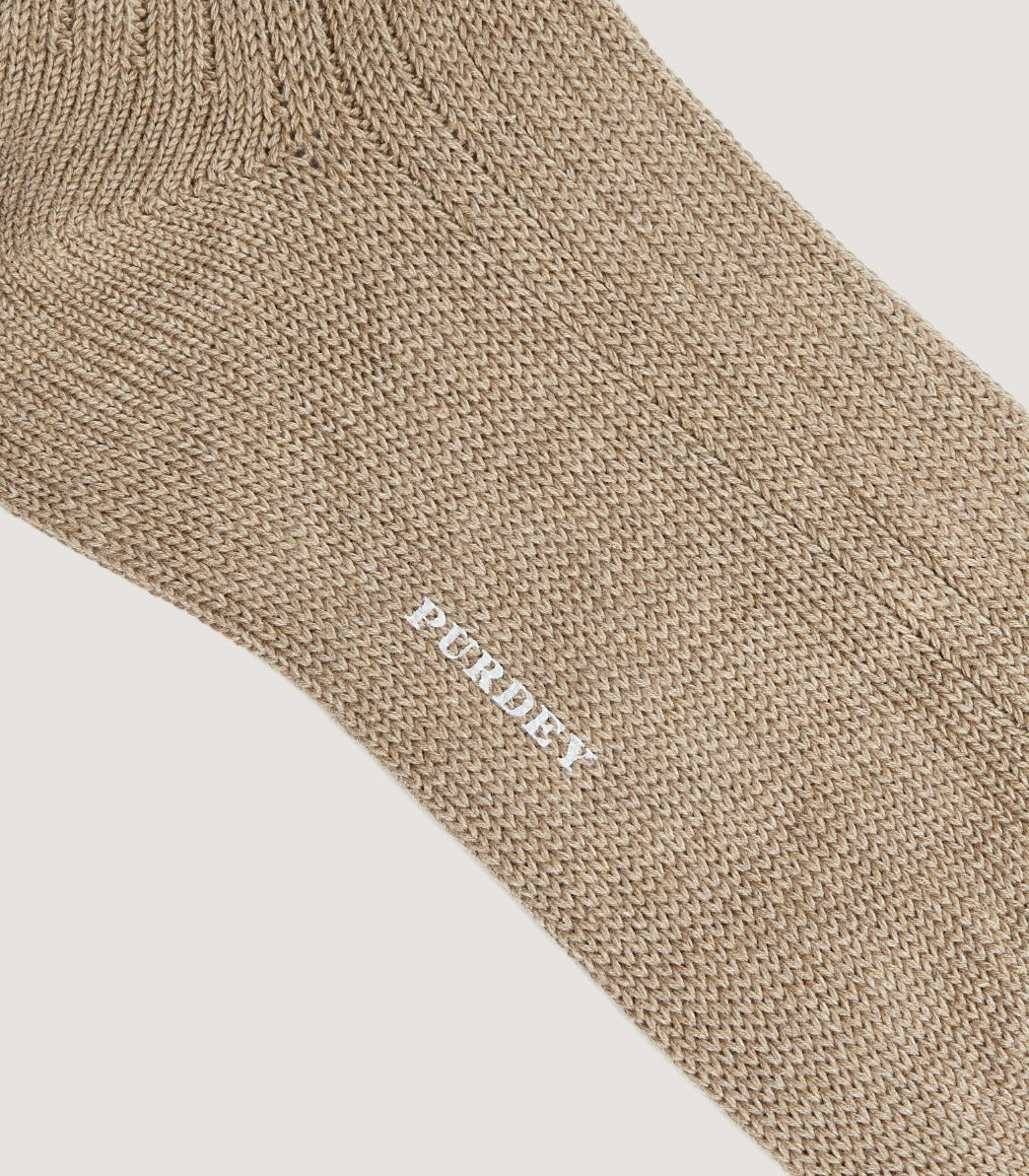 Men's Ribbed High Knee Socks In Desert