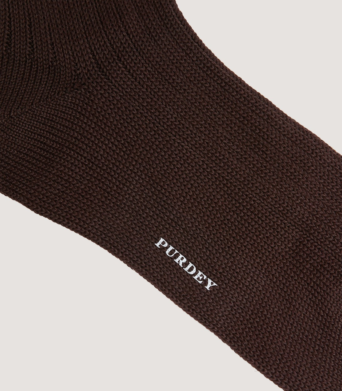 Men's Ribbed High Knee Socks In Chocolate