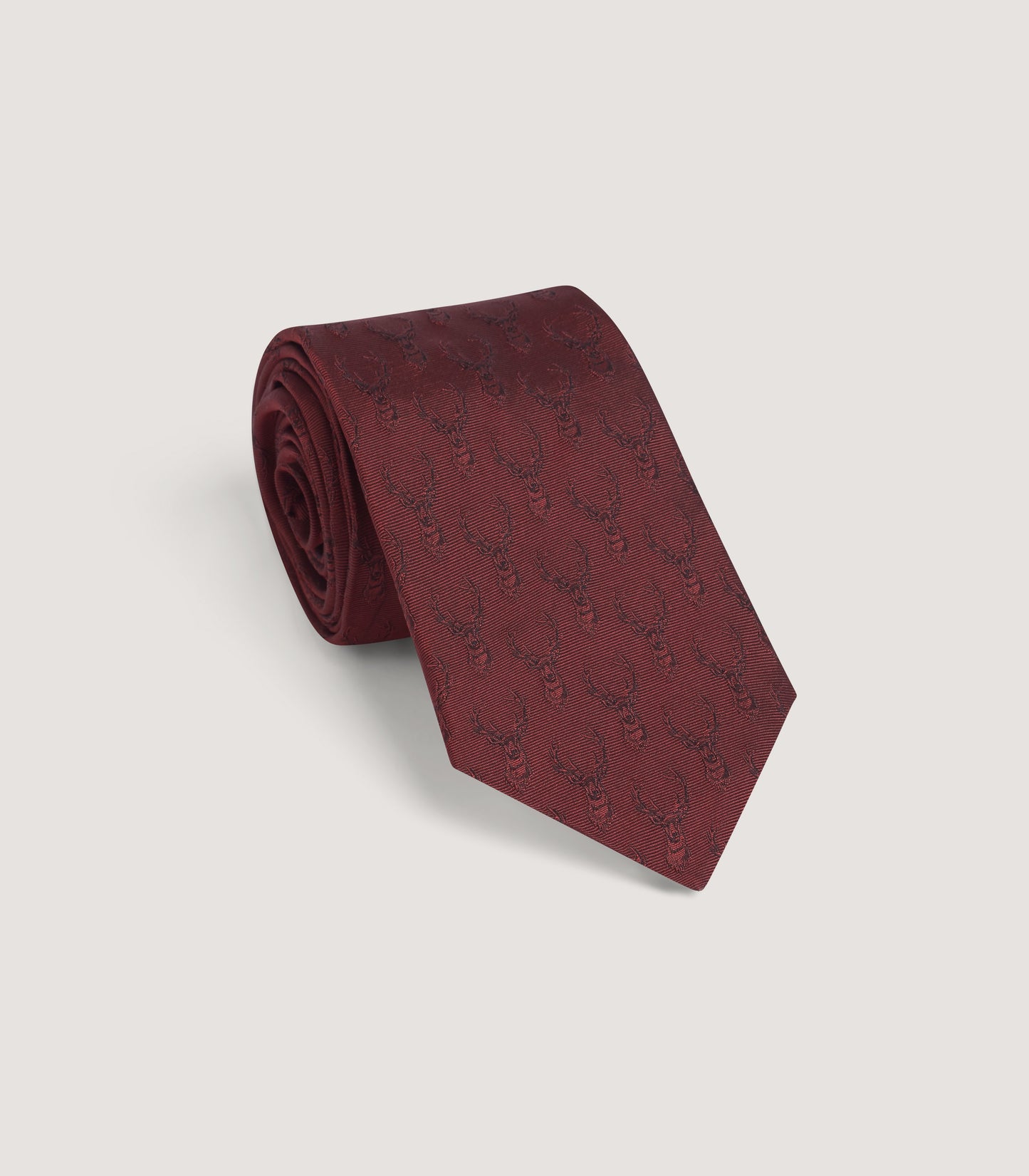 Stags Gaze Tie In Audley Red