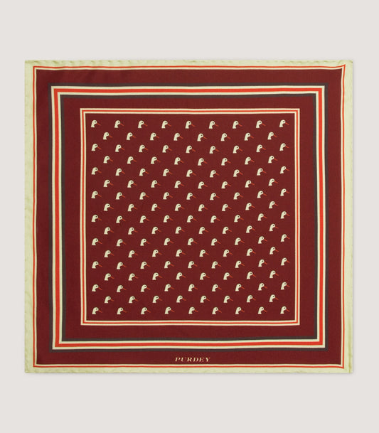 Dapper Duck Pocket Square in Dark Red