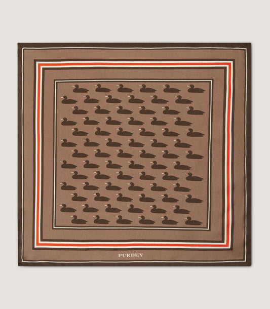 Decoy Duck Pocket Square in Taupe