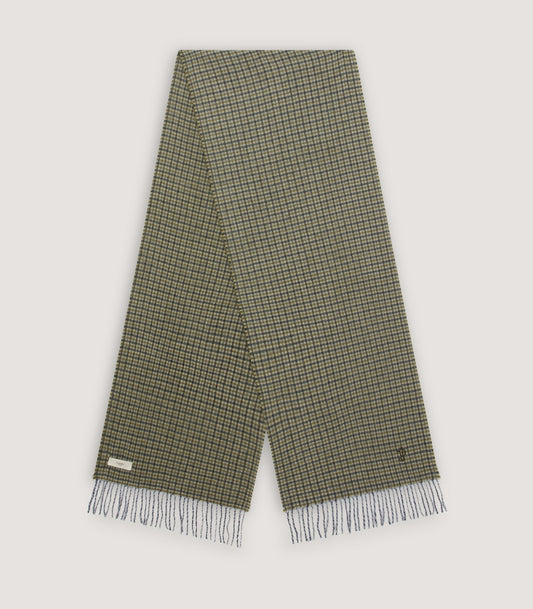 Sterling Houndstooth Scarf in Seaweed