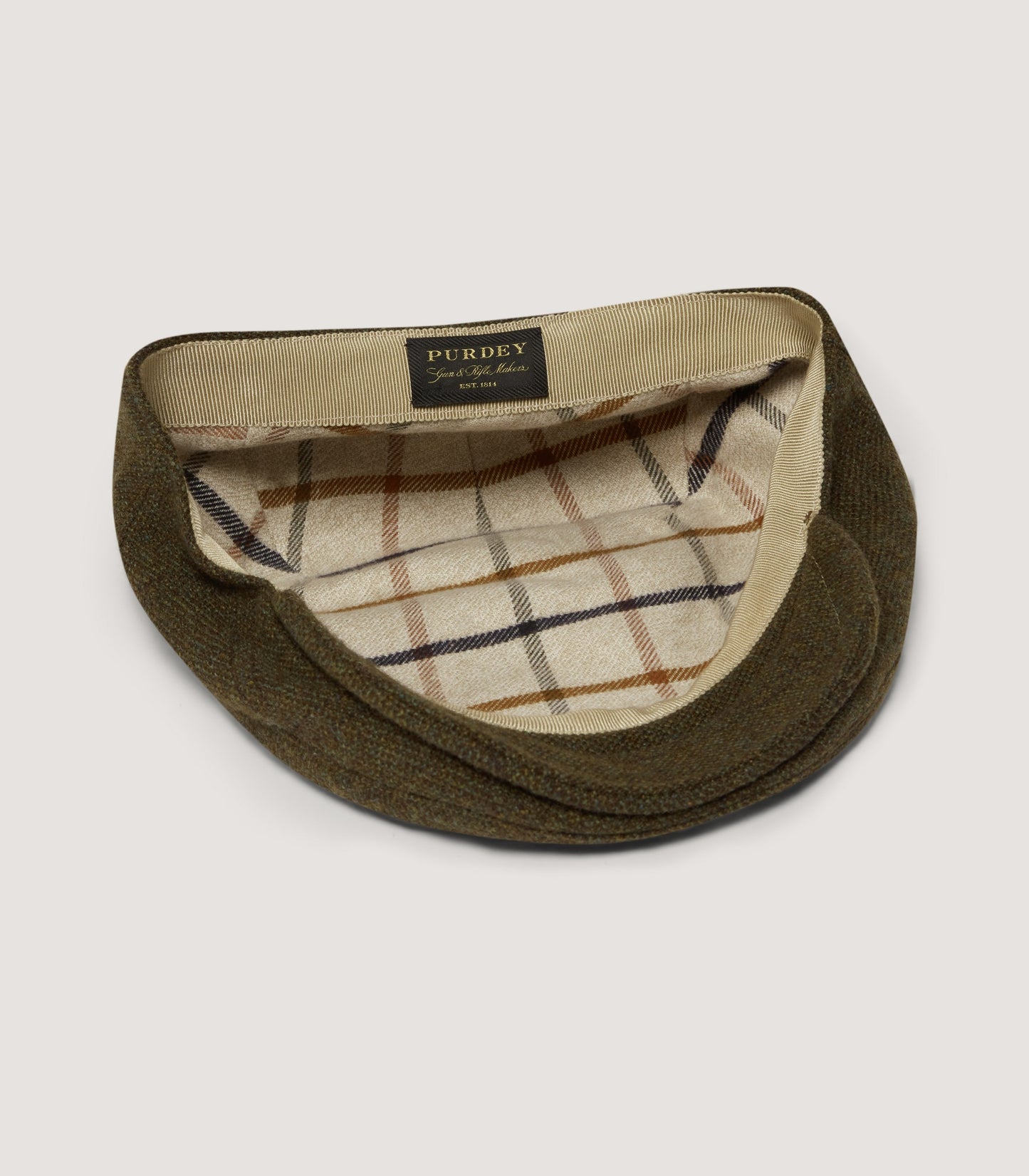 Litton Short Peaked Tweed Cap in Frederick Box Check