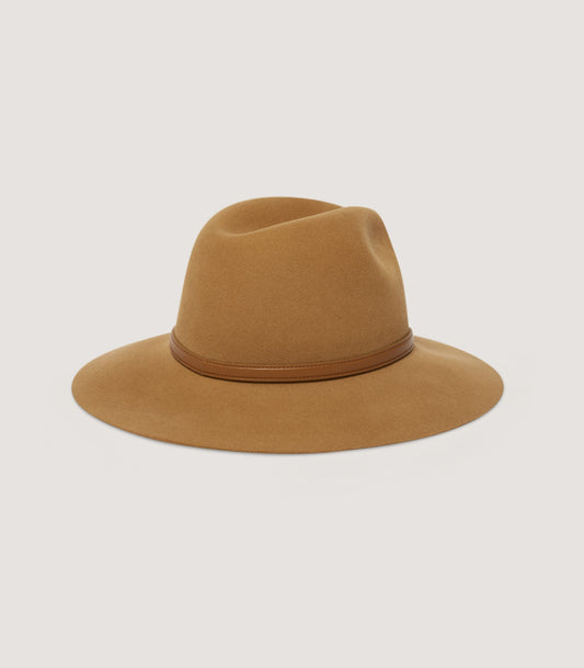 Women's Fedora Hat in Camel