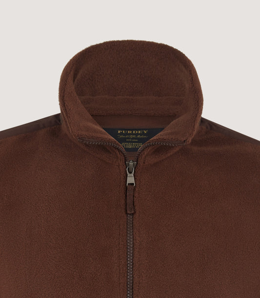 Men's Fleece Gilet in Walnut