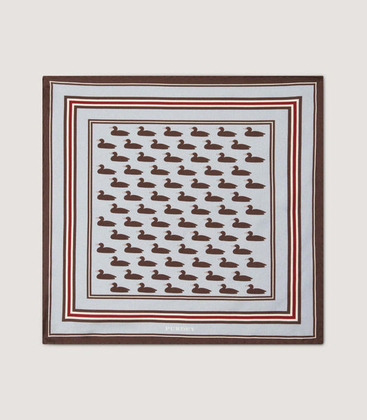 Decoy Duck Pocket Square in Sky Blue