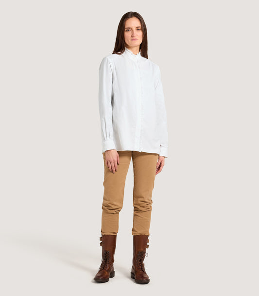 Women's Pie Crust Shirt in White