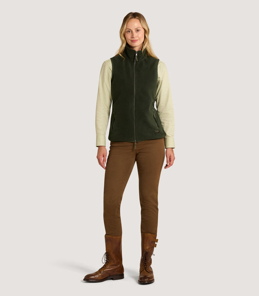Women's Fleece Gilet In Loden