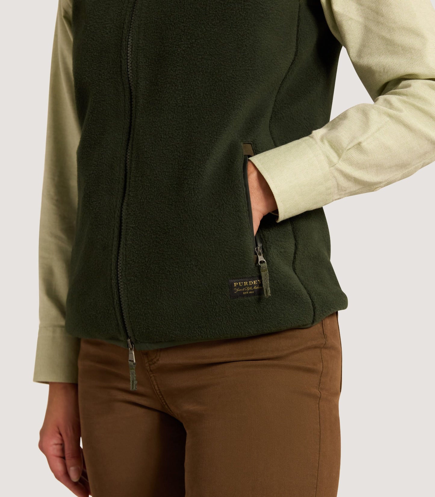 Women's Fleece Gilet In Loden