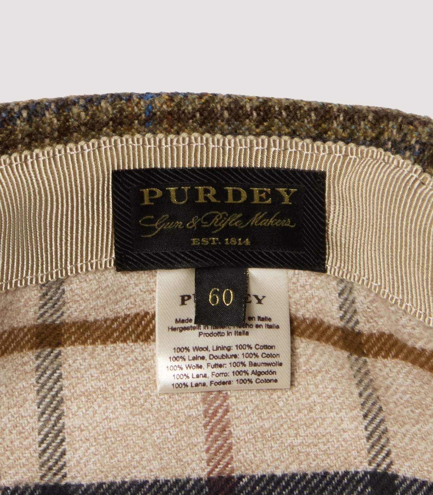 Tweed Deerstalker Hat in Tom Purdey Tweed