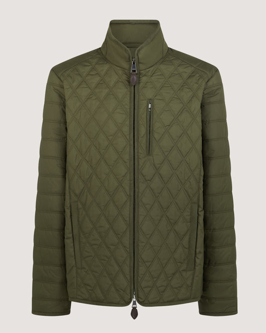Men's Moorland Light Quilt Jacket in Dark Olive