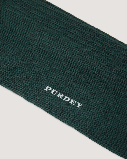 Ribbed Knit Wool Blend Sock in Emerald