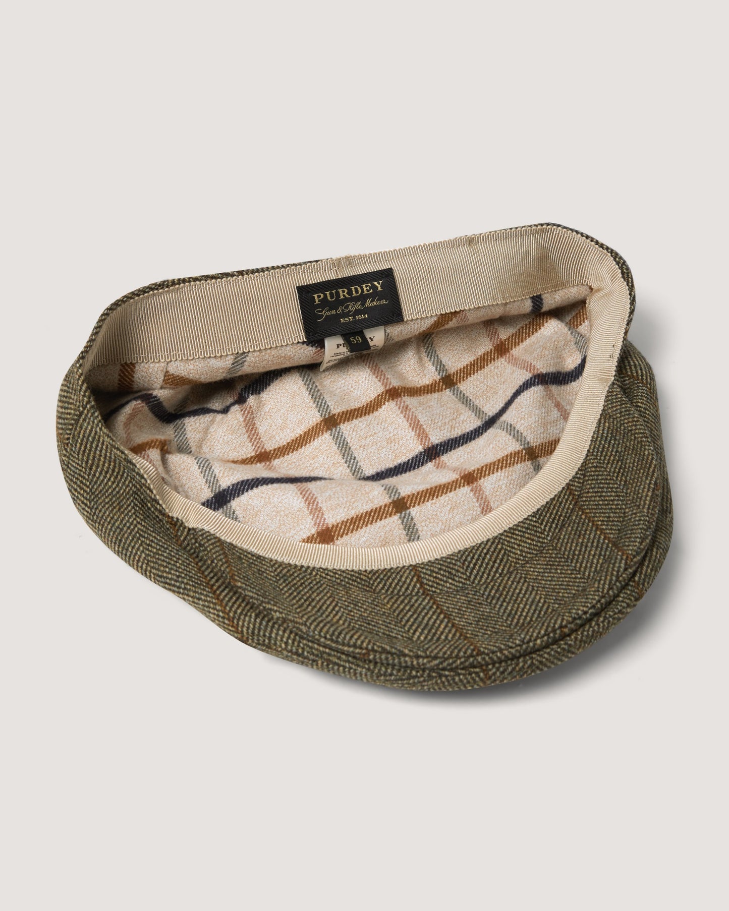 Litton Short Peaked Tweed Cap in Cairn Tweed