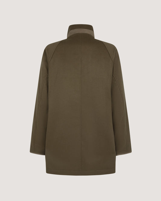 Men's Cashmere Mix Raglan Field Coat in Otter