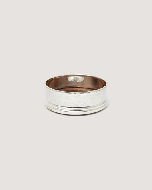 Rose and Scroll Bottle Holder in Silver