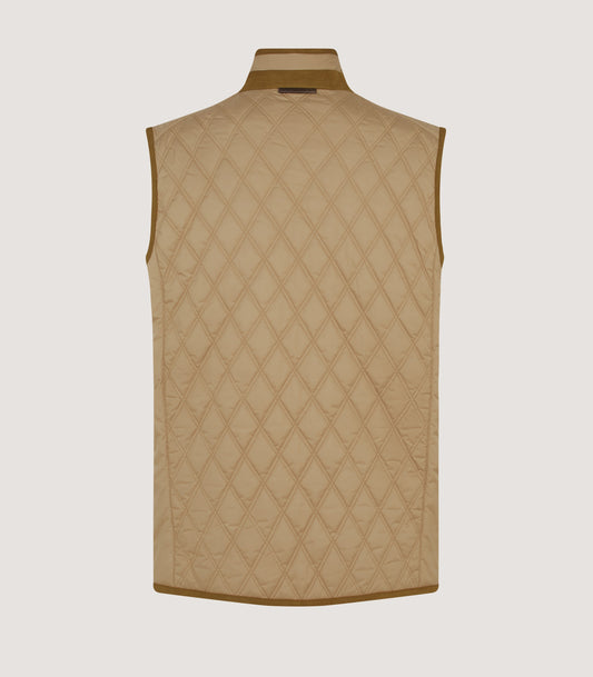 Men's Moorland Light Quilt Gilet in Camel