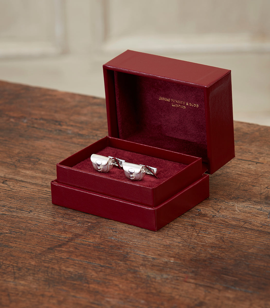 Cartridge Bag Cufflinks In Silver