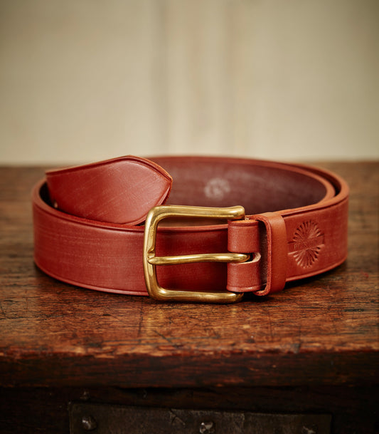 Unlined Bridle Leather Belt In London Tan
