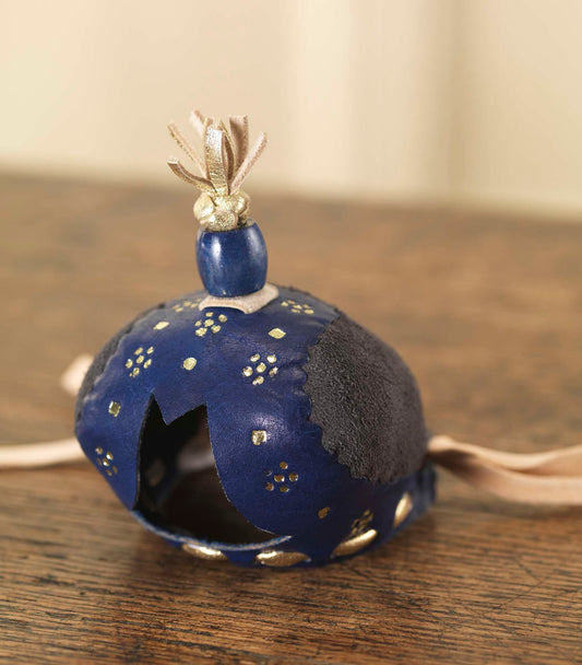 Falcon Hood Gold Tooled Gyr Peregrine Size 3.5 In Multi