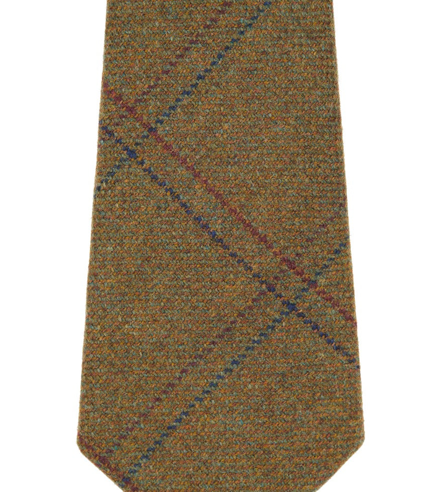 Tweed Check Tie In Berkshire Green