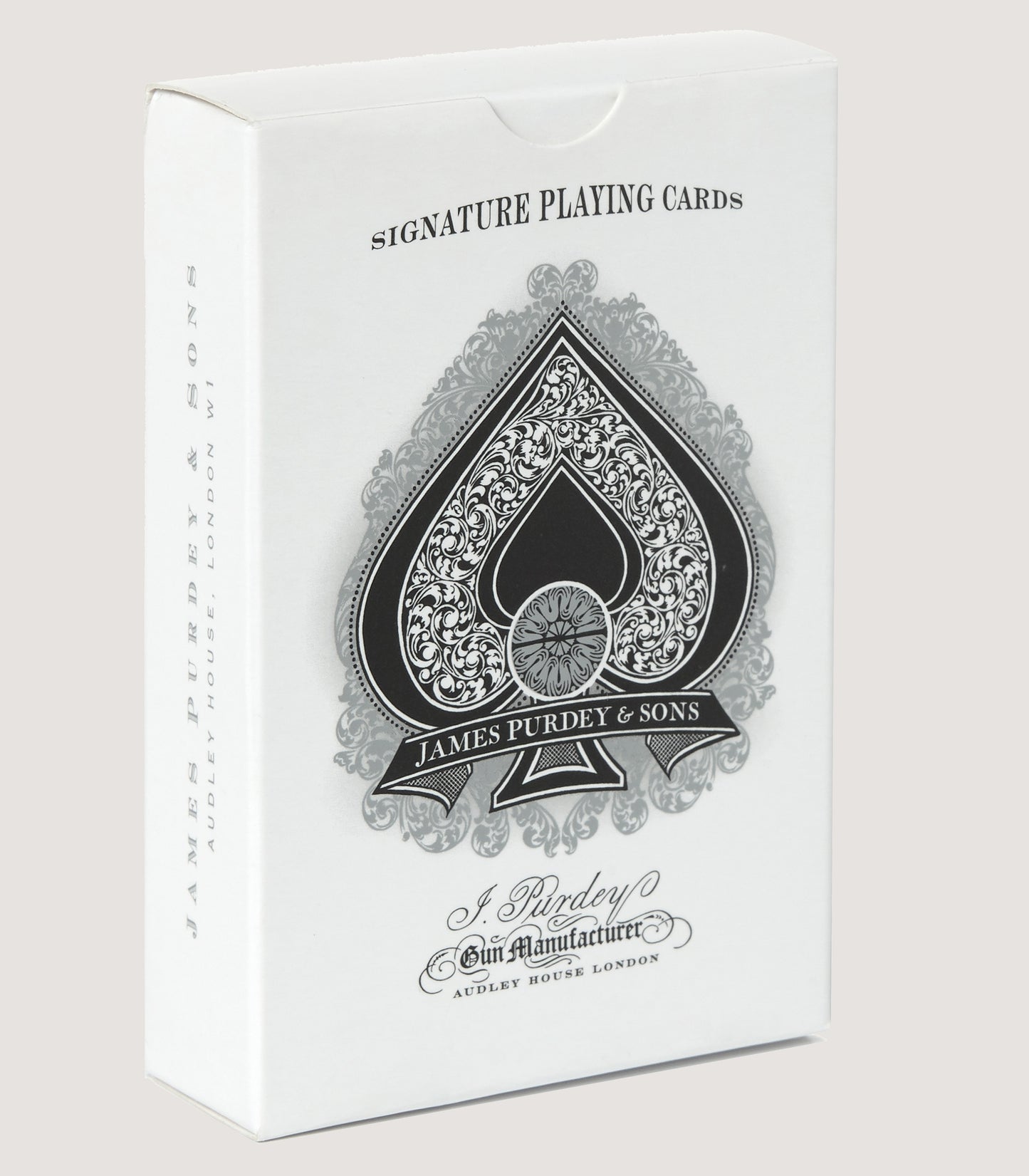 Purdey Engraved Playing Cards In Silver