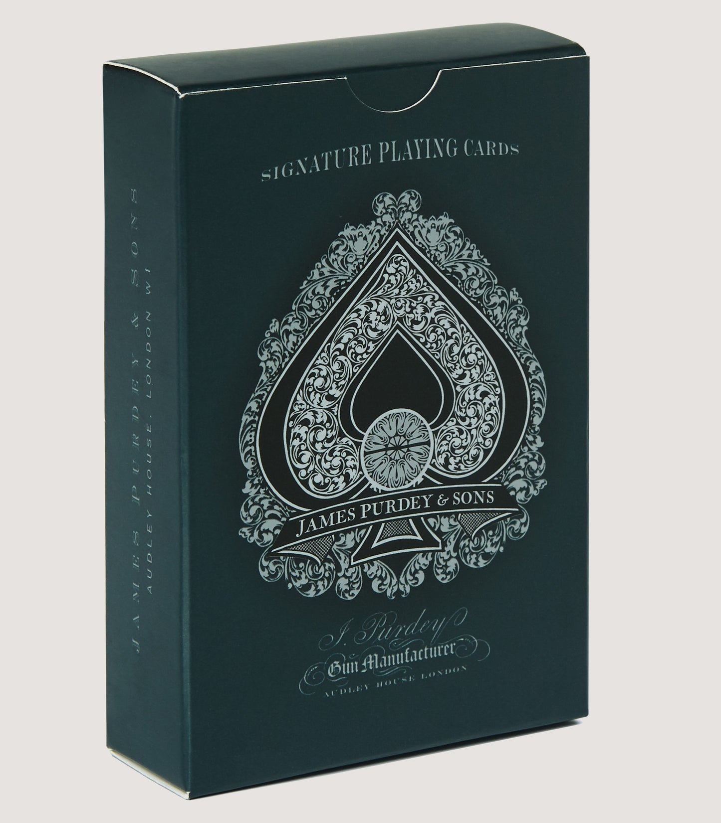 Purdey Engraved Playing Cards In Midnight Blue