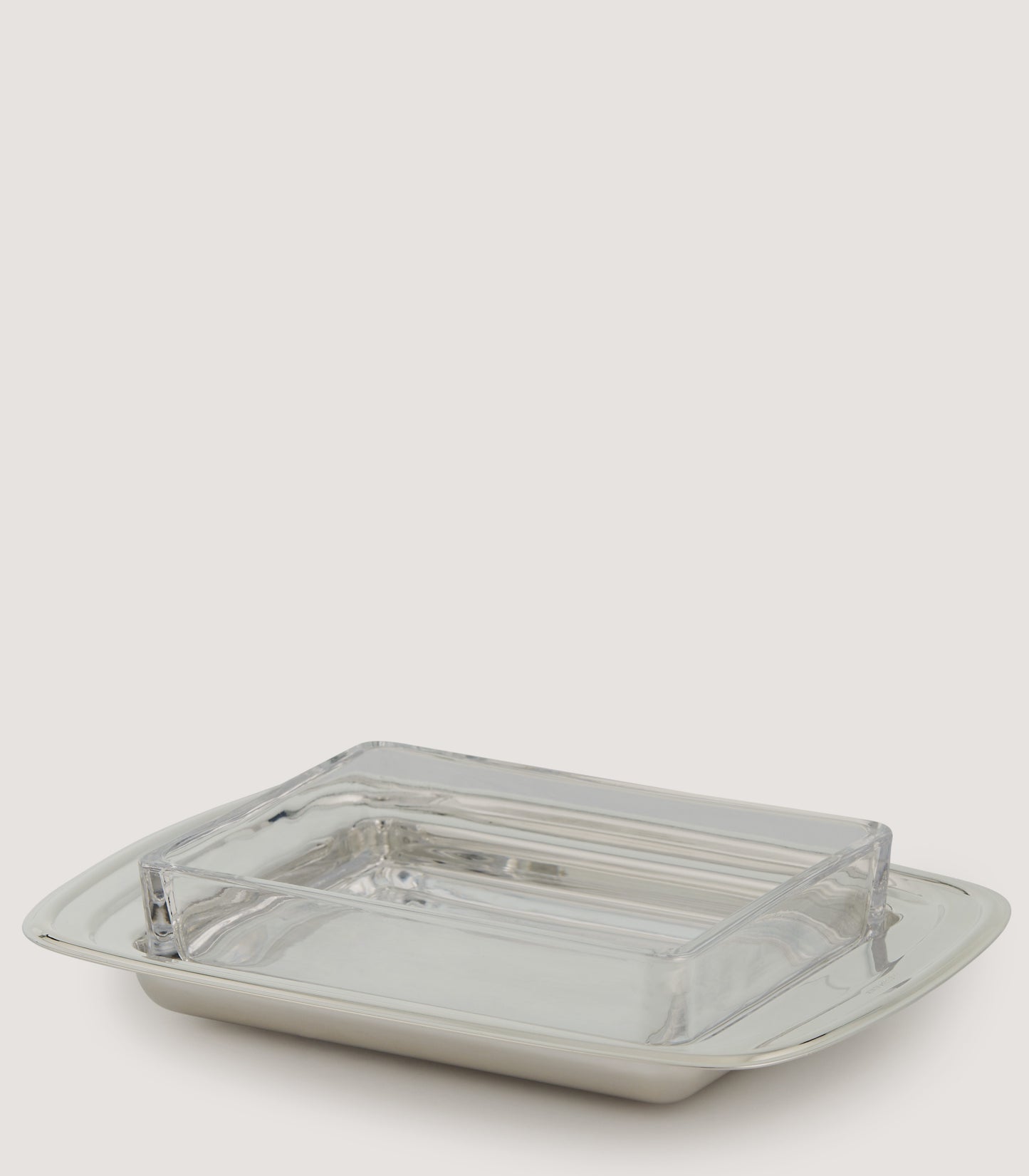 Silver Patridge Butter Tray In Silver