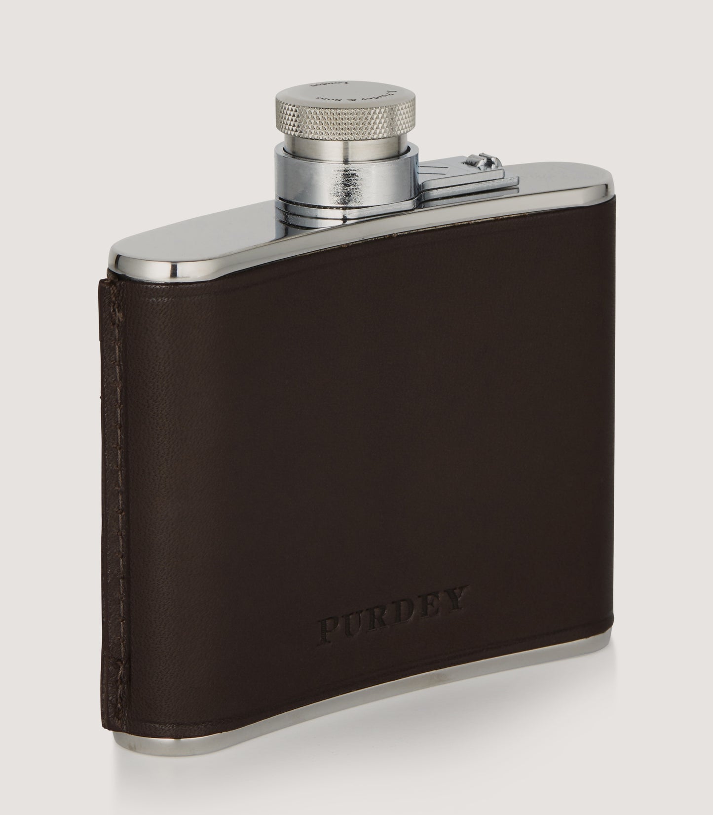 4oz Leather Flask In Dark Brown