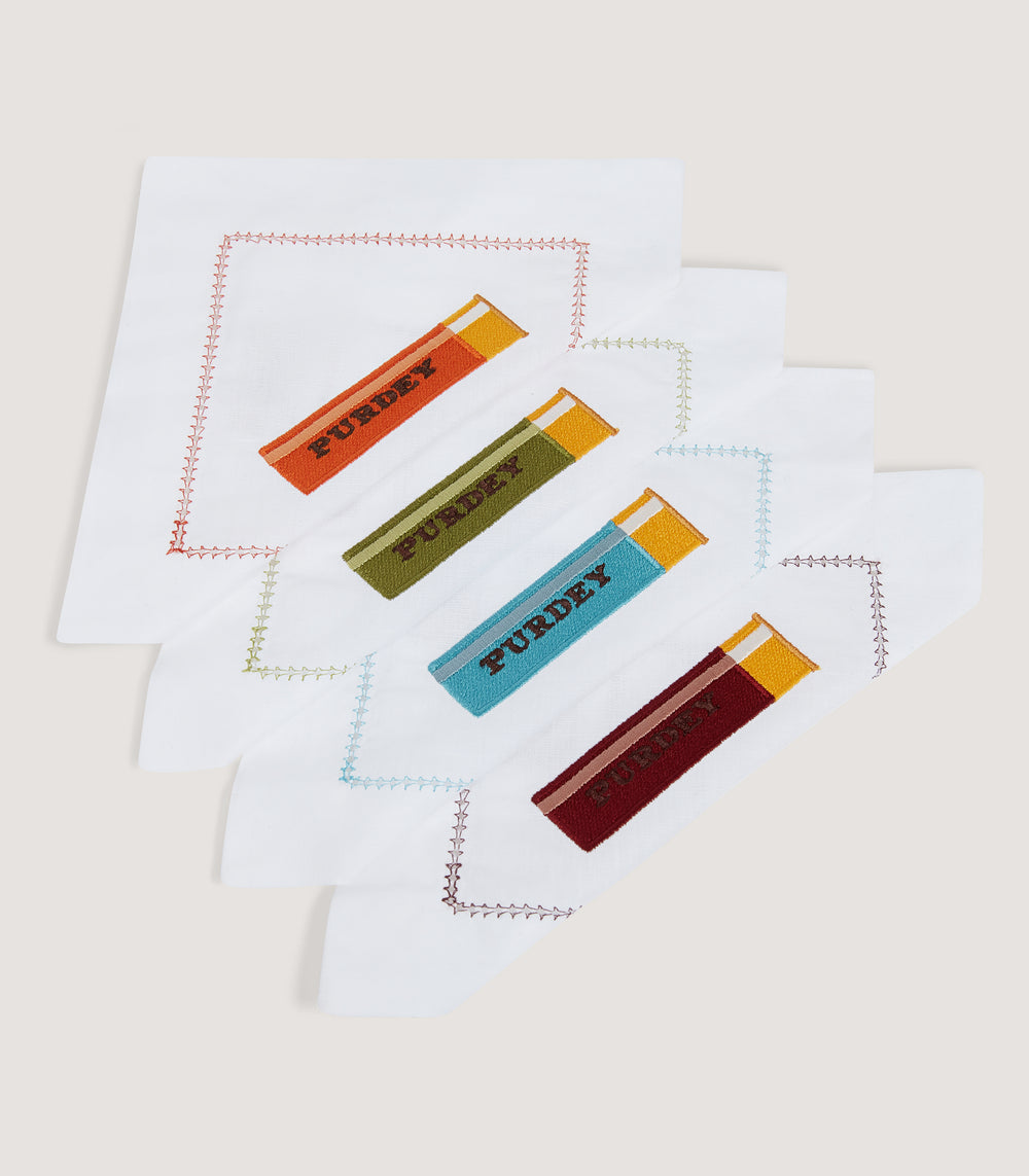 Purdey Cartridge Cocktail Napkins (Set of Four)