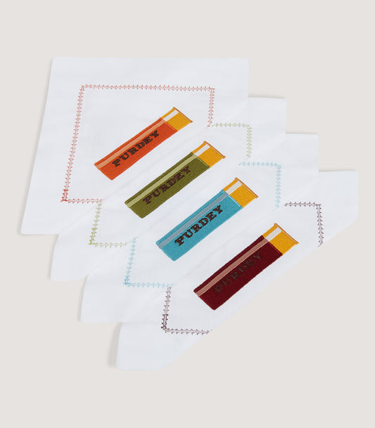 Purdey Cartridge Cocktail Napkins (Set of Four)