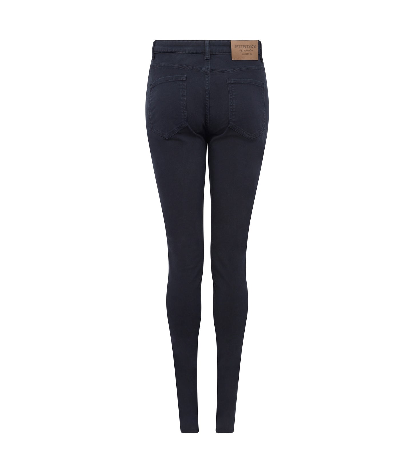 Women's Stretch Cotton Trousers In Navy