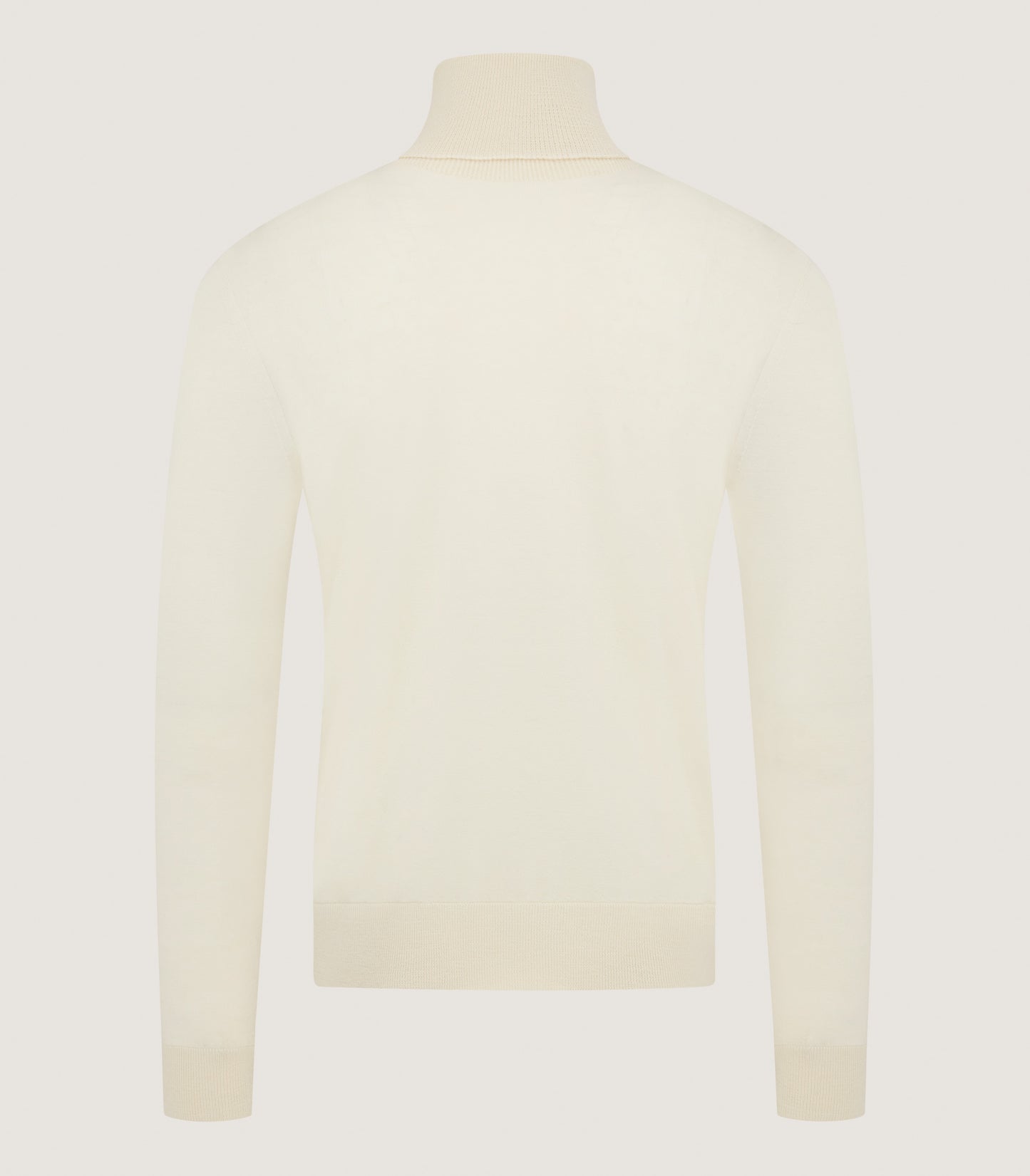 Men's Extra Fine Worsted Cashmere Seamless Turtleneck In Ivory