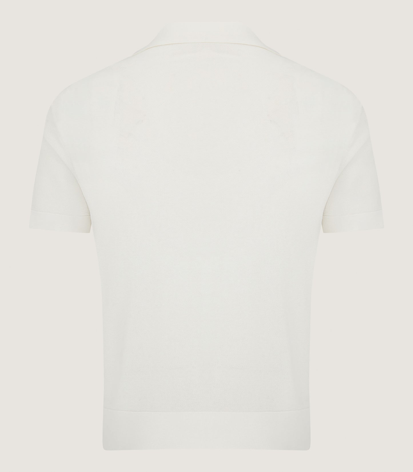 Men's Seed Stitch Polo In Ivory