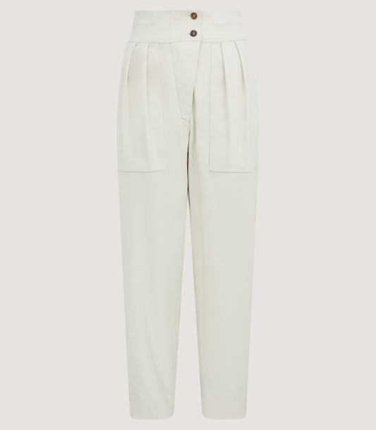 Women's Brushed Cotton Twill Paddock Trousers In Stone