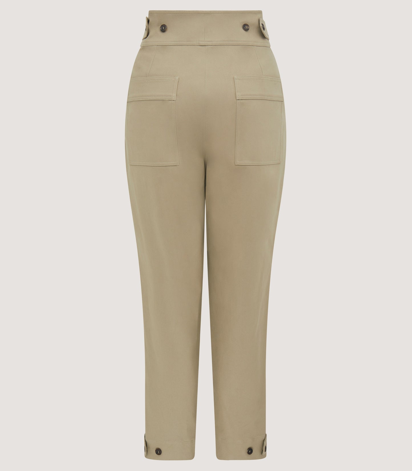 Women's Brushed Cotton Twill Paddock Trousers In Khaki